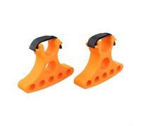 Bike Handlebar Stand Adjustable Repair Bracket for Maintenance Tools Fits 22-31.8mm Bars Orange Red Plastic Pair(orange)