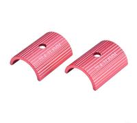 Bike handlebar stem gasket reducer in aluminum alloy that converts 25 4mm handlebars to 31 8mm stems, offering a stable and secure connection (red)