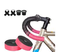 Bike Handlebar Tape with Gradient EVA Foam Cushion and Anti Skid PU for Road Bicycle Drop Bars Offering Comfortable Grip (Pink)