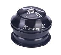 Bike Headset Aluminum Alloy, 44mm Bearings Steel Mountain Bicycle Headset Top Cap Bike Front Fork Stem BMX Bearing Nuts for Ordinary Straight Fork Tube (Black)