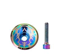 Bike Headset Bike Stem Aluminium Alloy Top Cap Only 5.2g Ultra Light Headset Cover With Screw For 28.6mm Front Fork Head Tub(03 Style)