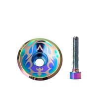 Bike Headset Bike Stem Cover Aluminium Alloy Top Cap Only 5.2g Ultra Light Headset With Screw For 28.6mm Front Fork Head Tub(BLG-HYB)