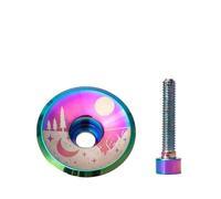 Bike Headset Bike Stem Cover Aluminium Alloy Top Cap Only 5.2g Ultra Light Headset With Screw For 28.6mm Front Fork Head Tub(BLG-RYB)