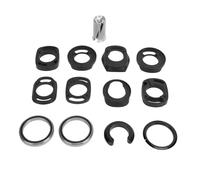 Bike Headset Combo Kit, CNC Processed Bicycle Headset Set, Aluminum Alloy Bike Bowl with Spacer Lower Top Cover and Bearings, Internal Routing Support for Mountain Bikes