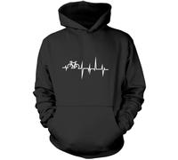 Bike Heartbeat Unisex Hoodie - Black Medium