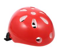 Bike Helmet Back to School Adjustable Protective Gear | Adjustable Straps, Red Finish, Plastic Shell, Air Vents on Top, for Scooter Riding and Outdoor Sports