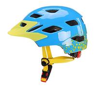 Bike Helmet,Bicycle Helmet Ultralight Children Cycling Helmet with Taillight Child Skating Riding Safety Helmet Bicycle Cycling Balance Sport Helmet(Blue yellow)