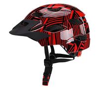 Bike Helmet,Bicycle Helmet Ultralight Children Cycling Helmet with Taillight Child Skating Riding Safety Helmet Bicycle Cycling Balance Sport Helmet(Black red)