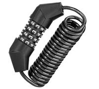 Bike Helmet Combination Bicycle Lock,4 Digit Codes Padlock 1.5m x 3.5mm Heavy Duty Helmet Motorbike Chain Lock Weatherproof Cable for Motorcycle Helmets Bicycles Gate Fence Shed Anti-Theft