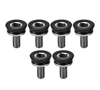 Bike Hex Crank arm Fixing Bolt Screw,6Pcs Waterproof Square Hole Center Shaft Crank Screw Bicycle Accessory,Bicycle Bottom Bracket Axle Bolts for Mountain Bike