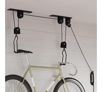 Bike Hoist 2pc Black Steel Ceiling Mount 20kg Safety Brake Nylon for bikes kayak [EEK: Unbranded]