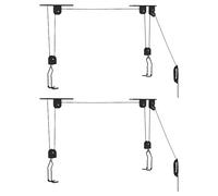 Bike Hoists & Ceiling Mount Bicycle Lift Garage 2 pcs 20 kg vidaXL