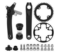 Bike Hollow Crankset 40T Positive Negative Teeth Chainring with Bottom Bracket
