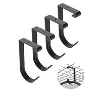 Bike Hooks for Garage Ceiling Mount Rack - Heavy Duty 4X8 Overhead Garage Storage Rack for Ceiling Hanging Bicycle Shelves, Add on Storage Flat Hooks Accessory and Wall Hanger (Flat Hook 4 Pack)