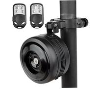 Bike Horn, Loud Bike Alarm with Bracket Anti Theft Remote Control Electric USB Charging Waterproof Aluminum Alloy Ebike Horn with Accessories