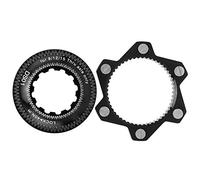 Bike Hub Center Lock Conversion Kit, Black Aluminum Converts to 6 Disc Rotors Adapter for Road Bikes Disc Brake Upgrade
