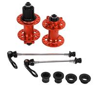 Bike Hub Quick Release Set High Performance 32 Holes 6 Pawls Disc Brake Hub Sealed Bearing Lightweight Aluminum Alloy for Mountain Bike Front 9x100mm 15x100mm Rear 10x135mm (Orange)