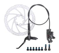 Bike Hydraulic Disc Brake Left Front 800mm MTB Aluminum Alloy Brakes For Mountain Road Bike Fixed Gear Bikes BMX With 160mm Rotor And Mounting Adapter (Color : Black, Size : Left front)