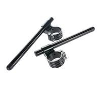 Bike It Motorcycle Motorbike Clip-On Handlebar High-Rise Riser Kit Black - 50 MM