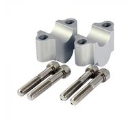 Bike It Moto Motorcycle Aluminium CNC 30 MM Bar Riser 28.6 MM Bar Fitment Silver