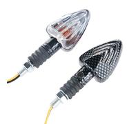 Bike It Arrow Moto Motorcycle Indicators With Carbon Effect Body And Clear Lens