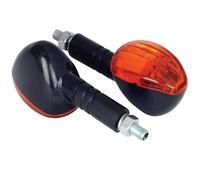Bike It Midid Axe Motorcycle Motorbike Indicators With Black Body And Amber Lens