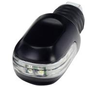 Bike It Black 18mm Motorcycle Bar Ends With Amber LED Indicators