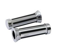 Bike It Chrome Rail Type Motorcycle Handlebar Grips 25mm