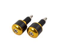 Bike It Gold 18mm Motorcycle Bar Ends With Carbon Fibre Insert
