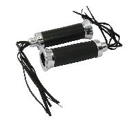 Bike It Moto Motorcycle Motorbike Grips With Tassles Black - 25 MM x 28 MM