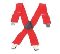 BIKE IT Heavy Duty Motorcycle Rider Braces Elasticated Motorbike Trouser Braces (Red)