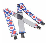 BIKE IT Heavy Duty Motorcycle Rider Braces Elasticated Motorbike Trouser Braces (Roundel)