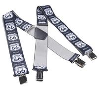 BIKE IT Heavy Duty Motorcycle Rider Braces Elasticated Motorbike Trouser Braces (Route 66)