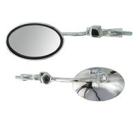Bike It Highway Chrome Bar End Mirrors Universal Motorcycle Fit