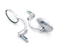 Bike It Highway Motorcycle Mirrors Universal 8mm Thread Chrome Bar End Rear View Mirrors