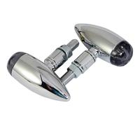 Bike It LED Spirit Indicators Chrome Body Black Lens Universal Fit