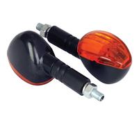 Bike It Midid Axe Motorcycle Motorbike Indicators With Black Body And Amber Lens