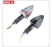 Universal Motorcycle Scooter Carbon Effect Indicators Pair