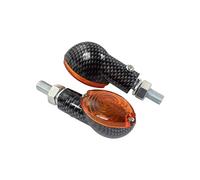 BIKE IT Mini Cat Eye Indicators With Carbon Body And Amber Lens