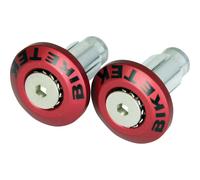 Bike It Moto Motorcycle Motorbike Flush Fit Bar Ends Red - 13mm / 18mm