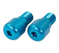 YAMAHA YZF R6 1998-2005 BAR END WEIGHTS BLUE PAIR 18mm THREADED SCREW TYPE