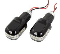 Bike It Motorcycle Bar End Weights with Built-In Amber LED Indicators - CNC Machined Universal Handlebar Ends - Fits 18mm Internal Bar Diameter