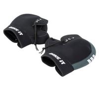 BIKE IT Motorcycle Bar Muffs Scooter Neoprene Winter Hand Warmers Bar Mitts Black Grey