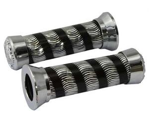 Bike It Motorcycle Custom Handlebar Grips Handgrips 22mm Left 25mm Right