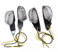 BIKE IT Motorcycle LED Apex Indicator Kit Includes 10mm Front Stem & Rear Number Plate Short Black