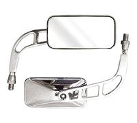 Bike It Motorcycle Mirrors Universal 10mm Thread "Knight" Chrome Rear View Mirrors