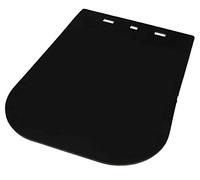 Bike It Motorcycle & Scooter Mud Flap 250mm - Fender or Number Plate Mount - Universal Plain Black Splash Guard - 3mm Thick Without Logo