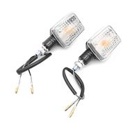 BIKE IT Motorcycle Short Stem Mini Indicators With Black Body And Clear Lens