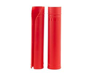 Bike It MX Upper Fork Protector Guards - Universal Motocross Fork Guards 50-60mm - Roost & Stone Chip Protection - Trim-to-Fit MX Fork Covers (Red)