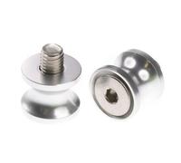 Bike It Paddock Stand Bobbins Alloy Silver 8mm 1.25 Pitch Motorcycle Spools